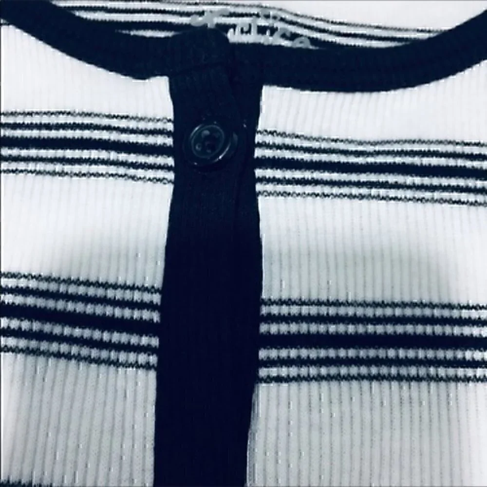 Justice Girls size 8  black and white top